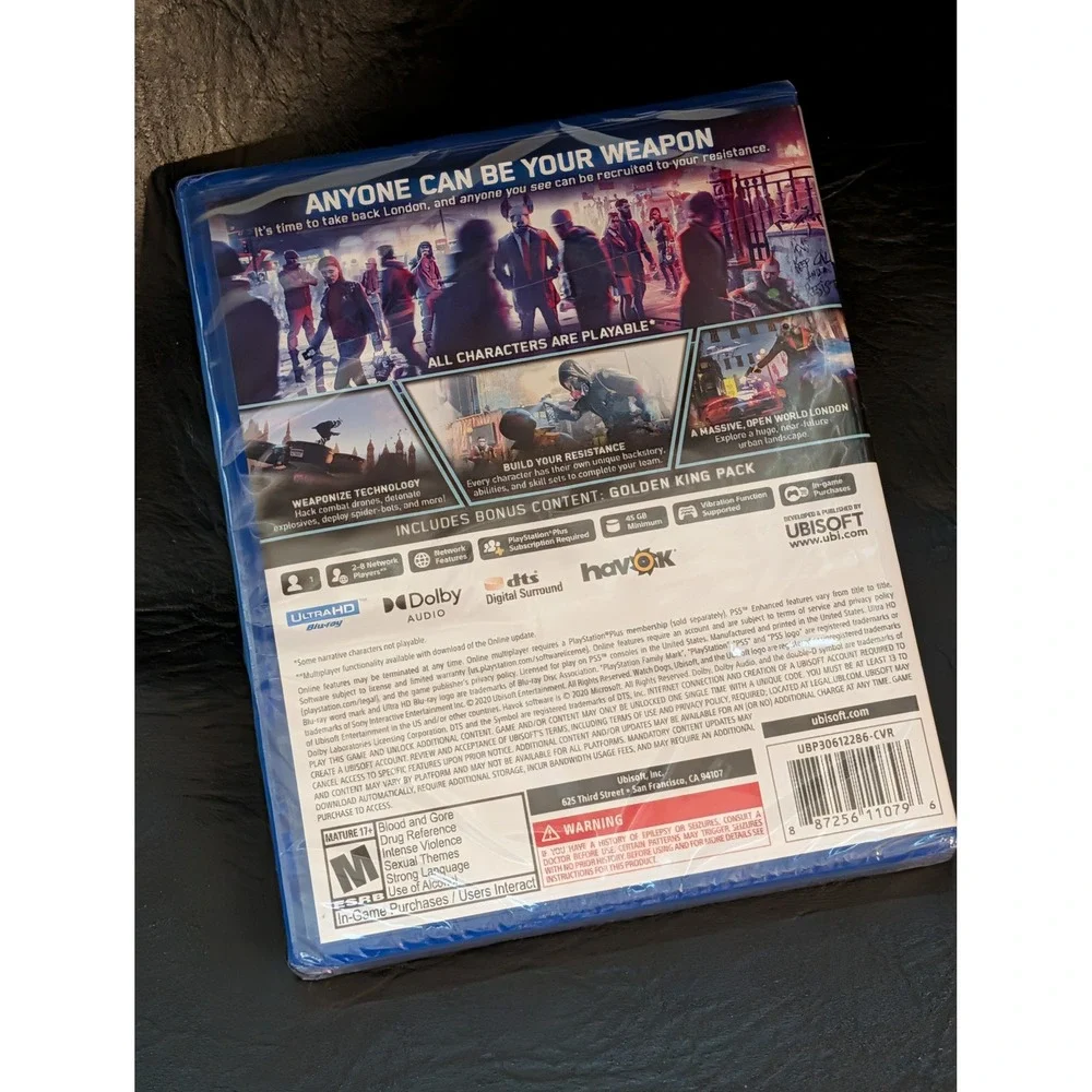 Watch Dogs Legion Sony PlayStation 5 PS5 Ubisoft New Sealed Golden King Pack